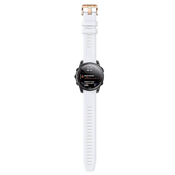 Vit Vit Roséguld Spänne Silikonarmband kompatibelt med Garmin Fenix 6s