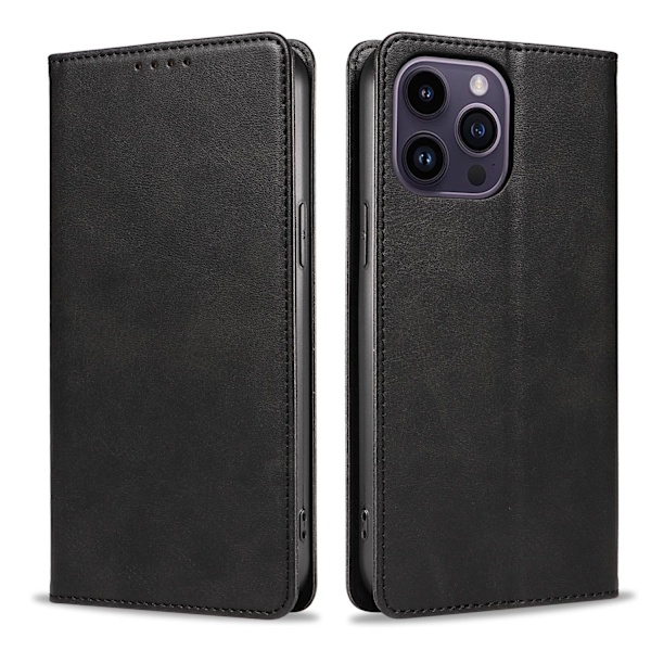 Fodral för iPhone 15 Plus 6.7 svart stativ Flip
