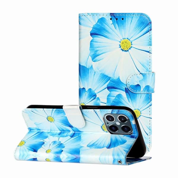 Etui til iPhone 13 Orkidé Marmor Marmor malet Tegnebog med Kortholder Flip