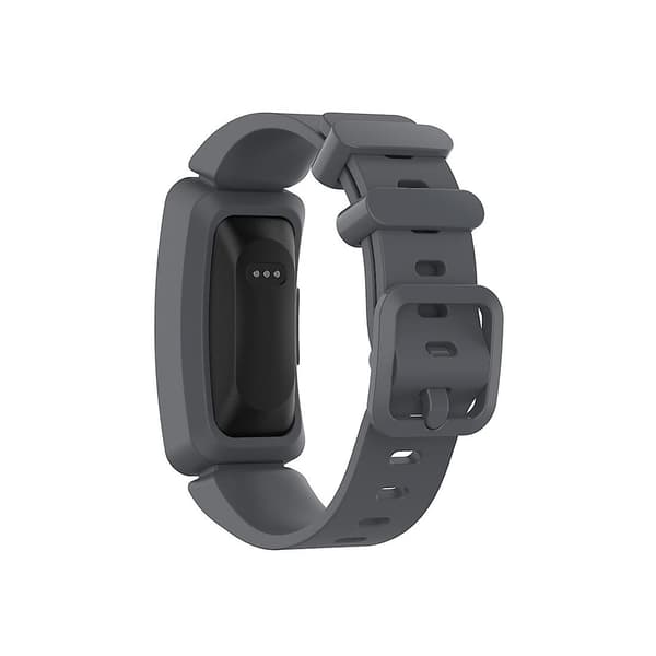 Grå Grå kompatibel med Fitbit Inspire Hr / Ace 2 Silikon Smartklocka Klockarmband (vit)