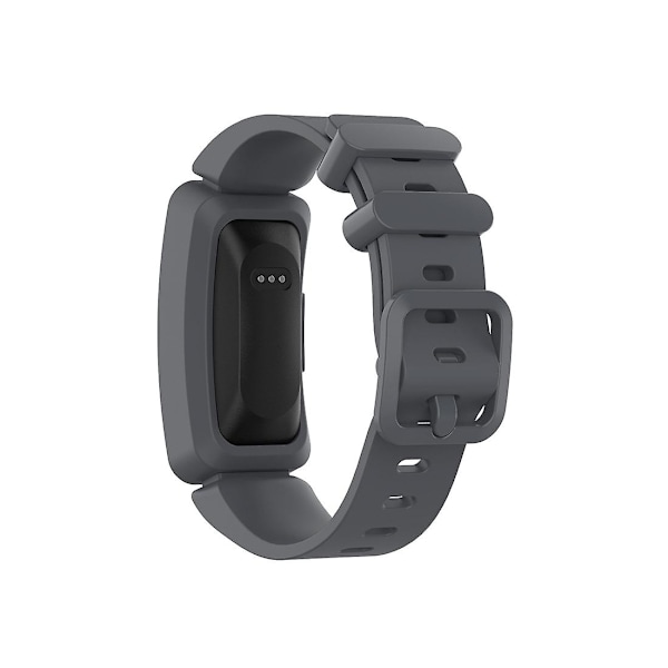 Grå Grå kompatibel med Fitbit Inspire Hr / Ace 2 Silikone Smart Watch Urrem (hvid)