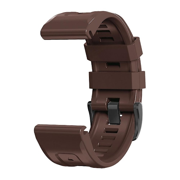 Mørkebrun Mørkebrun Silikonklokkereim kompatibel med Garmin Fenix 7x / 6x / 5x 26mm