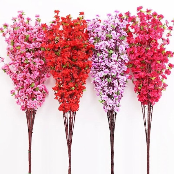1 st Konstgjord Persikoblomma Vardagsrumsdekorationer Falskt Träd Landskapsdekoration 65cm Böjbar F Matches the image 1pc