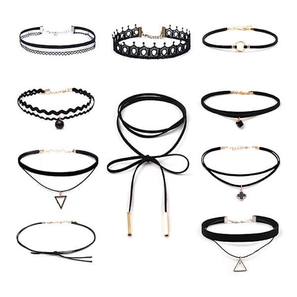 Dame falsk krage Avtakbar halv Choker / Halskjede Kombinasjon T suit 24-10 sets
