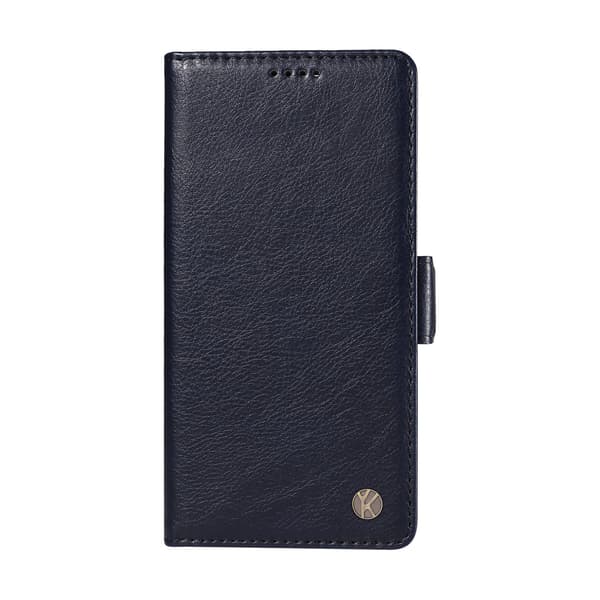 Etui til iPhone 13 mini Navy blå Pebbled Side Buckle Frosted Wallet med kortholder