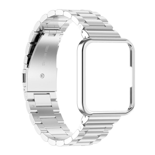 Silverfärgat metallarmband med klockram kompatibelt med Xiaomi Redmi Watch2 Lite International Version