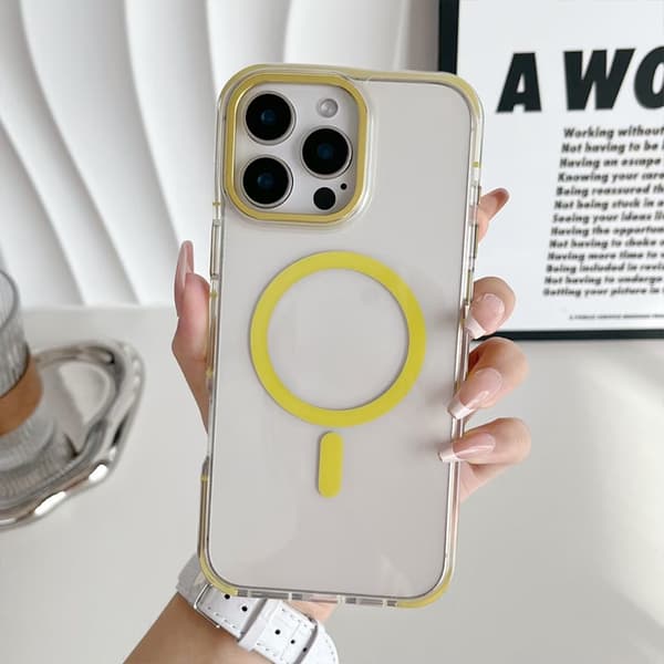 Etui til iPhone 17 Pro Max Klar Magnetisk Klar Gul Noz33828