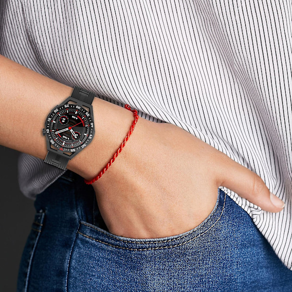 Grå Gul Grå Gul Vertikalt Silikonarmband kompatibelt med Garmin Venu 2