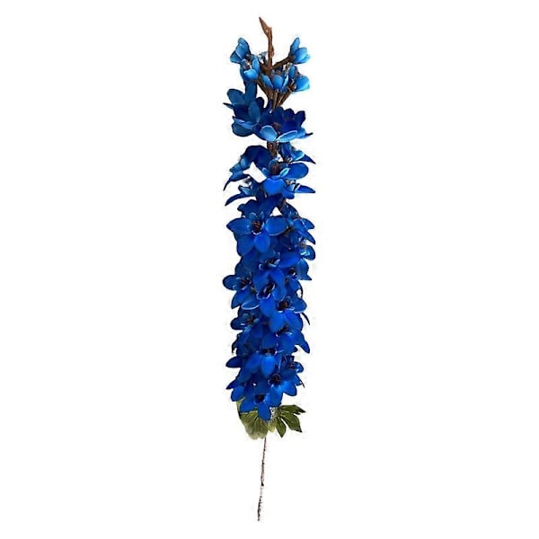 1 Gren Konstgjord Blomma Ingen Vattning Lättviktig Falsk Lång Stjälk Riddarsporre Simuleringsblomma Heminredning för Kontor Royal Blue