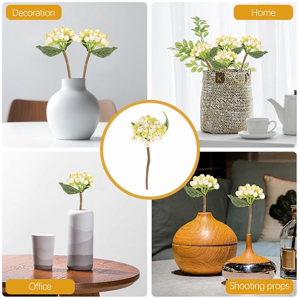 5 st Hög Simulering Bärstjälk Dekoration Blomsterarrangemang Bärprydnad Högtidsfest Dekor