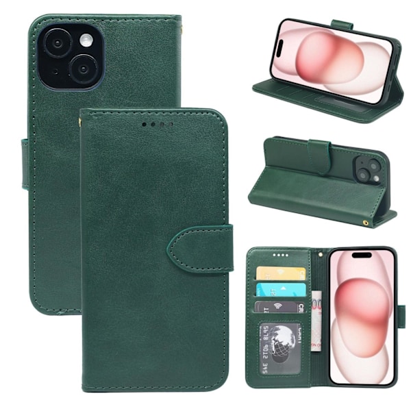 Etui til iPhone iPhone 16pro Max grøn Magnetisk læder fotoramme