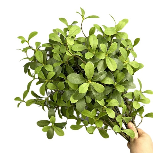 Kunstige blader Sjølandskap Vårblomst Falske planter for hjemme- og hotelldekor Island Spring Flower Coffee Green
