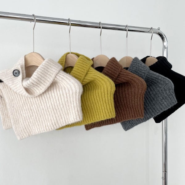 Dame falsk krage Avtakbart halvskjerf Vinter Koreansk stil Coffee color (including wool) 30cm