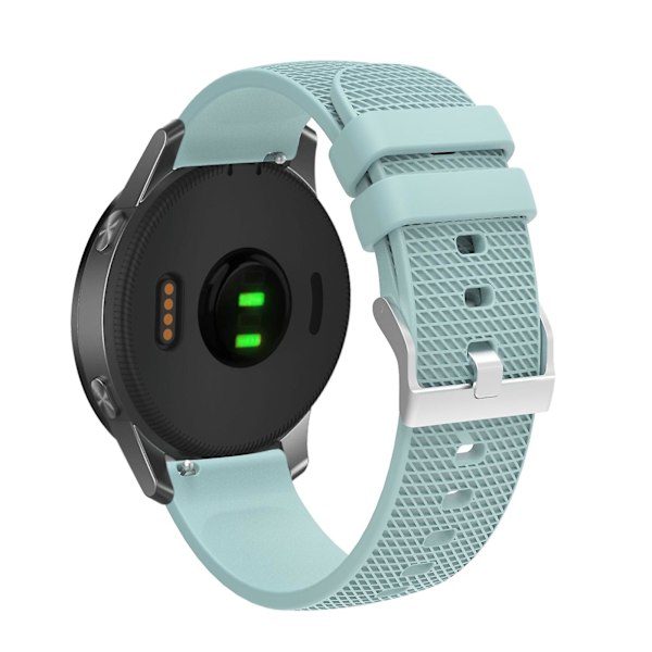 Smaragdgrön Smaragdgrön 20mm Gropar Silverspänne Silikon Klockarmband