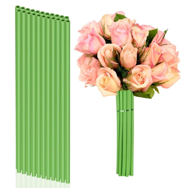 10 st Blomstjälkskydd Grön DIY Lättvikt Konstgjord Blombukett Stjälkhylsa Rulle L