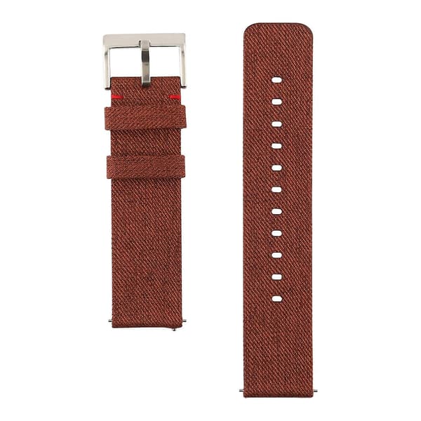 Brunt lærreds armbånd kompatibelt med Fitbit Versa / Versa 2