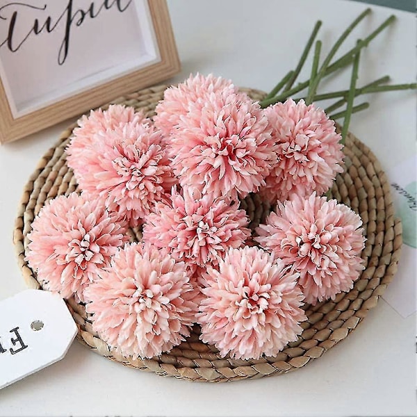 Kunstige Blomster Chrysanthemum Kugle Blomster Buket 10 stk. Gave til Vigtige Personer Glorious Mo