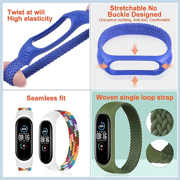 Musta Valkoinen Musta Valkoinen yhteensopiva Xiaomi Mi Band silikonirannekkeen kanssa L 170mm