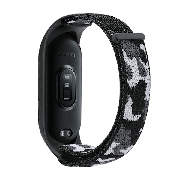 Sort Camouflage Sort Camouflage Camouflage Vævet Rem kompatibel med Xiaomi Mi Band 5/6/7 kompatibel med Xiaomi Mi Band 5/6/7
