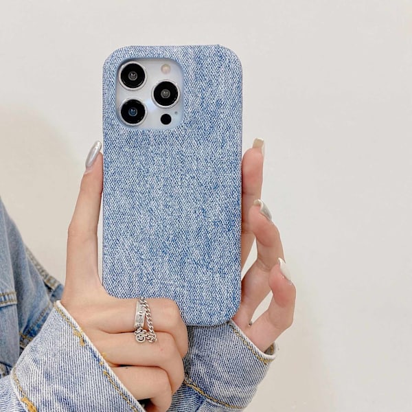 Etui til iPhone 13 Pro max Denim Mønster Blå