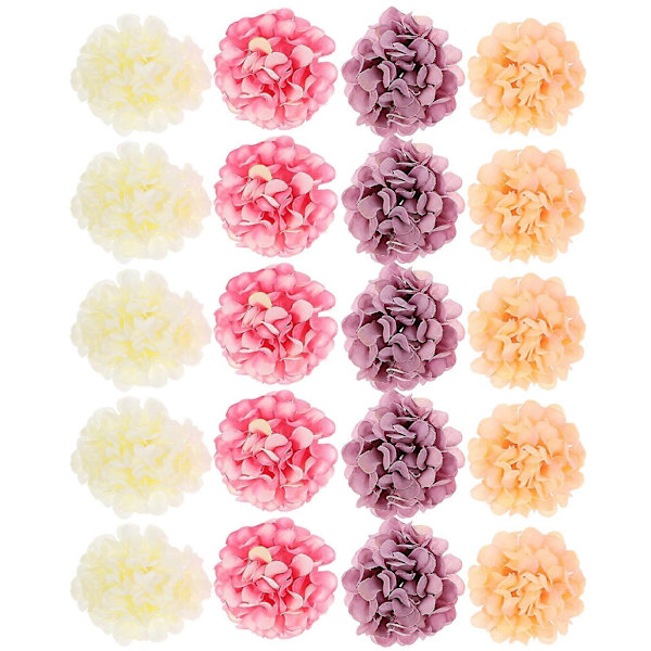 20 stk Små Kunstige Blomsterhoder Mini Blomsterarrangement Håndverk DIY Materiale