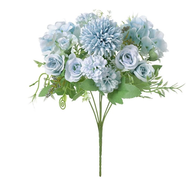 Simuleringsblomst 7 Grener Holder Fargerik Rose Blue