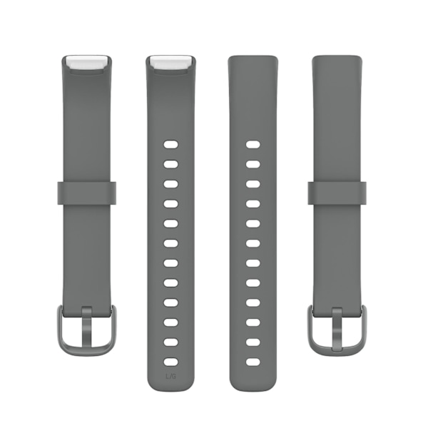Grå Grå kompatibel med Fitbit Luxe silikone urrem, Størrelse: s S