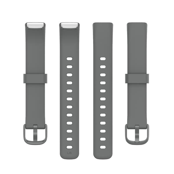 Grå Grå kompatibel med Fitbit Luxe silikonklokkereim, Størrelse: s S
