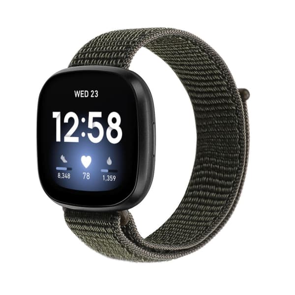 Armygrøn Armygrøn kompatibel med Fitbit Versa 3 Nylon Urrem