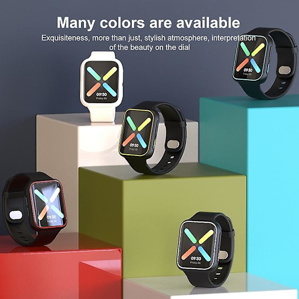 Kompatibel med Oppo Watch 41mm TPU-etui, Farve: sort+hvidt selvlysende grøn