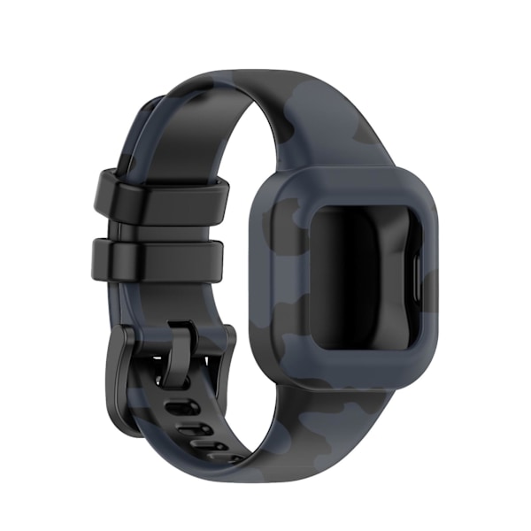 Camouflage Grå Camouflage Grå kompatibel med Garmin Vivofit Jr3 Silikone Print Urrem