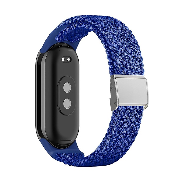 Blå Blå Nylon Flettet Stålspenne Klokkereim kompatibel med Xiaomi Mi Band 8
