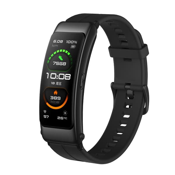Sort Sort kompatibel med Huawei Talkband B6 Silikone Urrem