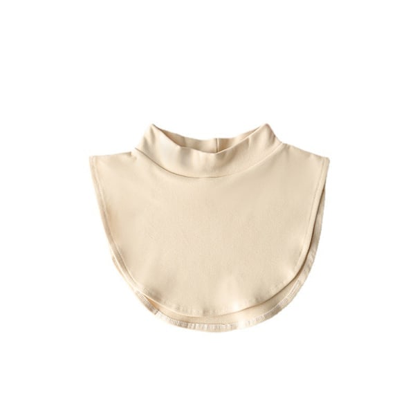Dame falsk krage Avtakbar halvfarget strikket stripe Black Middle collar
