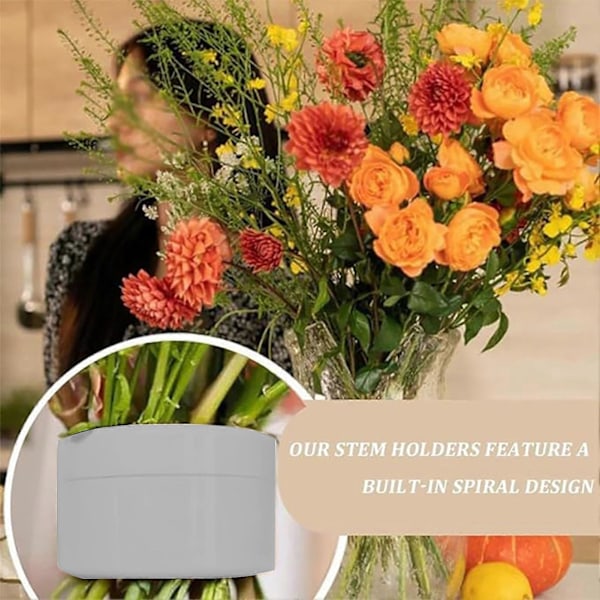 Spiraali Ikebana Varsi Pidike Kukka-asetelma Pidike Monipuolinen Muotoilu Tukeva Luotettava Uudelleenkäytettävä Kukka Kimppu Kierrin Grey Large