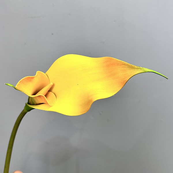 High-End Kunstig Calla Lily Dobbelt Kronblad Bryllupsbuket Hotelindretning Double-petaled horseshoe yellow