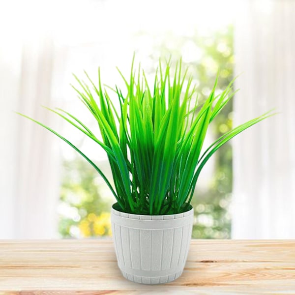 Konstgjord Bonsai Växt Blekningsfri Realistisk Ingen Vattning Falsk Halmväxt Bordsdekorationer Krukväxt Light green