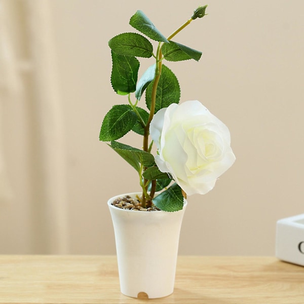 Keinotekoinen Bonsai Eloisa Ei Lakastu 2 Haarainen Helppohoitoinen Tekosilkki Ruusu Kukka Juhlakoriste Red