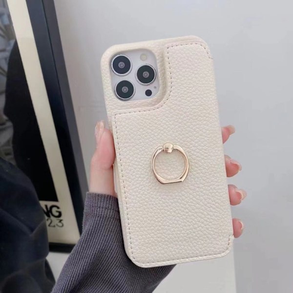 Kotelo iPhone 15pro MAX -puhelimelle, 2-osainen meikkipeili, luonnonvalkoinen, kivikuvioinen lompakko korttipidikkeellä, kauneuspeili, crossbody-hihna