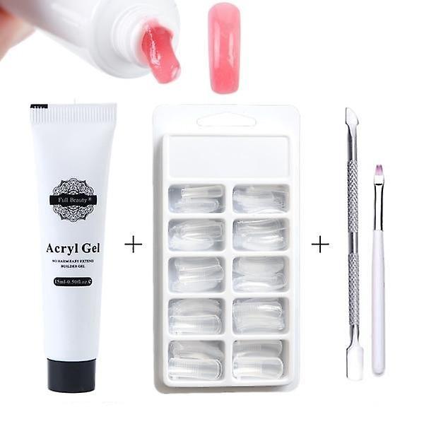 Polish Manicure Polygel Nail Set- Kristall Akryl Gel För Nagelförlängning 973-01