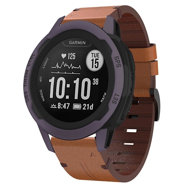Læderurrem kompatibel med Garmin Instinct 2s