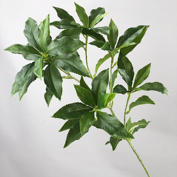 Falsk Azalea til Stue, Bryllupsdekor, Kunstige Grønne Blader, Europeisk Ornament, Silkeblomst, Kunstig Planteblad Dark green
