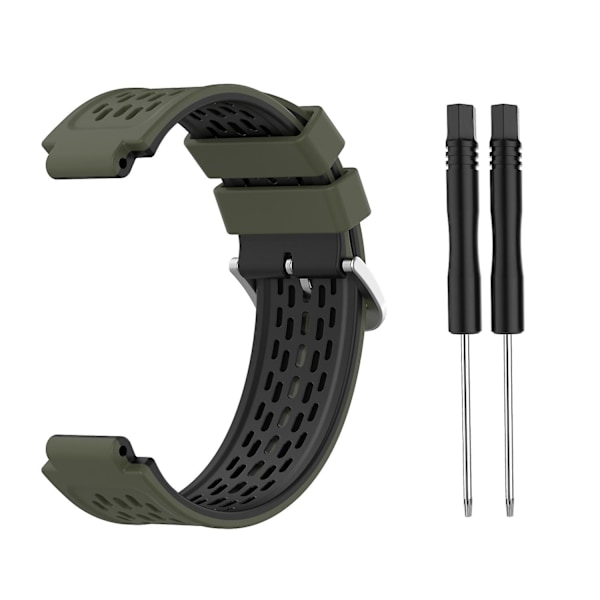 Armygrøn Sort Armygrøn Sort kompatibel med Garmin Approach S2 / S4 Silikone Urrem