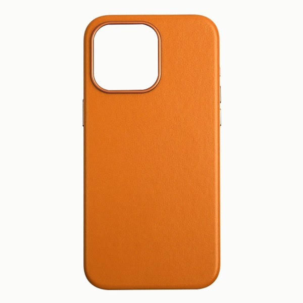Fodral för iPhone 16plus Guldbrunt [magnetisk + neutral förpackning] Unisex läder magnetisk officiell