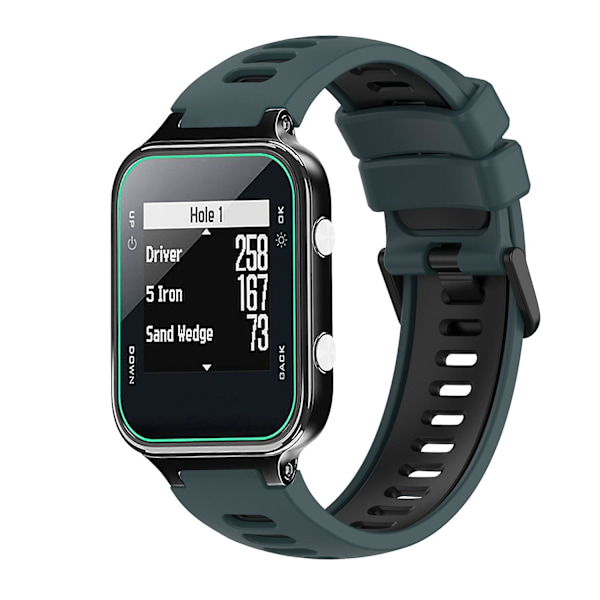 Olivengrøn   Sort Olivengrøn   Sort Silikone Urrem kompatibel med Garmin Approach S20 kompatibel med Garmin Approach S20