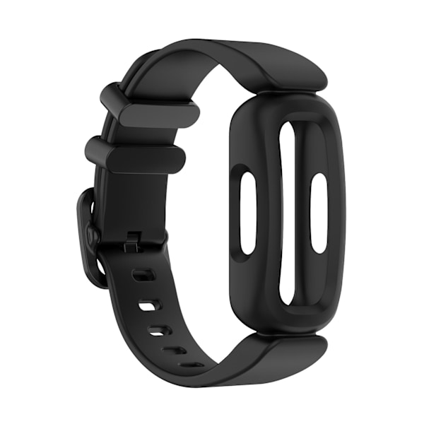 Svart Svart kompatibel med Fitbit Inspire 2 Silikon Armbandsrem
