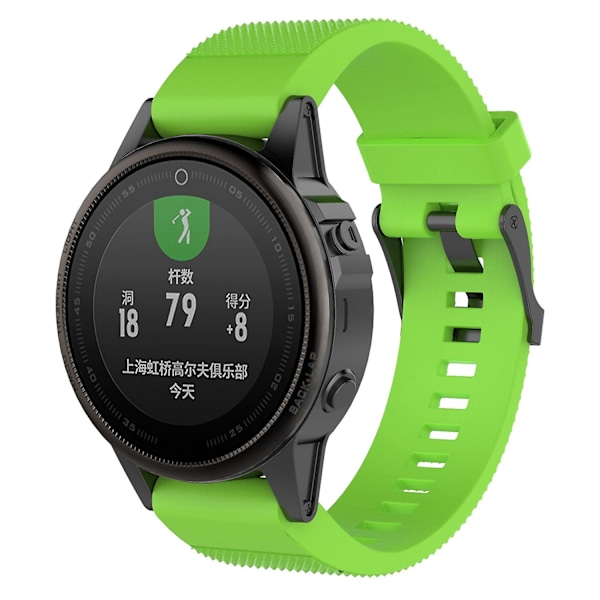 Limegrøn Limegrøn kompatibel med Garmin Fenix 5s (20mm) silikone urrem (hvid)
