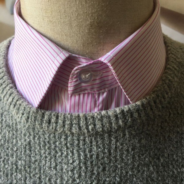 Dame falsk krave Herre Størrelse Krave All-Match Sweater Firkantet Pink on white background-size 41