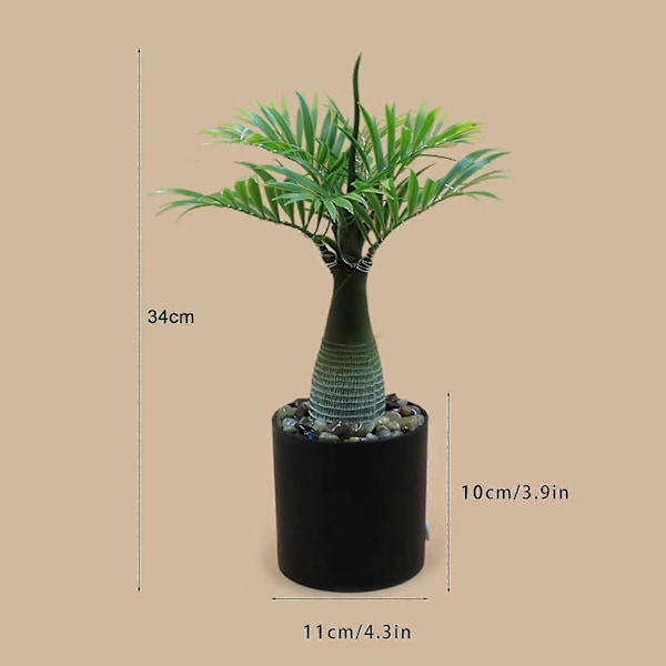 Keinotekoinen bonsai-puu valolla, USB-virtalähteellä, pöytäpöydälle asetettava ruukkukasvi, realistinen vihreys, tekokasvi toimisto- ja kodinsisustukseen A
