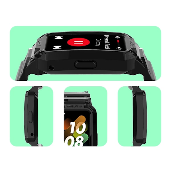 Sort Sort TPU Urrem kompatibel med Huawei Band 7 / 6 / Honor Band 6